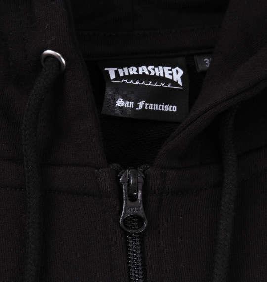 【max8】大きいサイズ メンズ THRASHER Gonz Thumbs フルジップ パーカー ブラック 1278-3319-2 3L 4L 5L 6L 8L