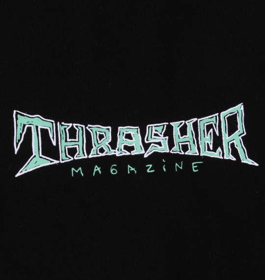 【max8】大きいサイズ メンズ THRASHER Gonz Thumbs フルジップ パーカー ブラック 1278-3319-2 3L 4L 5L 6L 8L