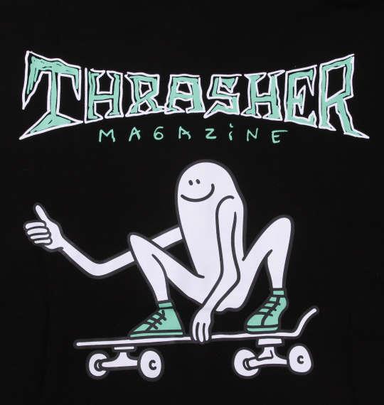 【max8】大きいサイズ メンズ THRASHER Gonz Thumbs フルジップ パーカー ブラック 1278-3319-2 3L 4L 5L 6L 8L