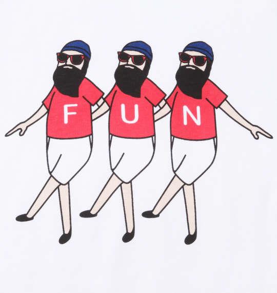 大きいサイズ メンズ FUN for modemdesign buddy-buddy ojisan 長袖 Tシャツ ホワイト 1278-3607-1 3L 4L 5L 6L