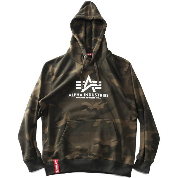 【bb1020】大きいサイズ メンズ ALPHA INDUSTRIES アルファインダストリーズ 迷彩柄 プルオーバー パーカー Basic hoody Camo USA直輸入 178312c