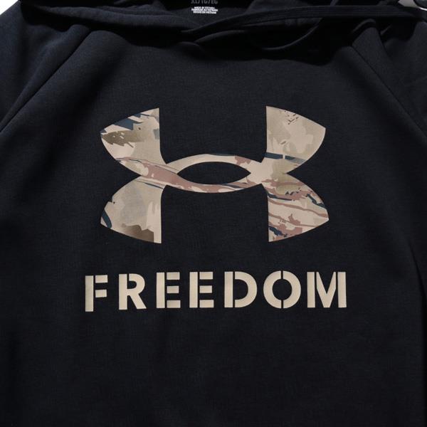 【bb1020】大きいサイズ メンズ UNDER ARMOUR アンダーアーマー フリース ラグラン プルオーバー パーカー Freedom Rival Fleece Big Flag Logo Hoodie USA直輸入 1379209-001