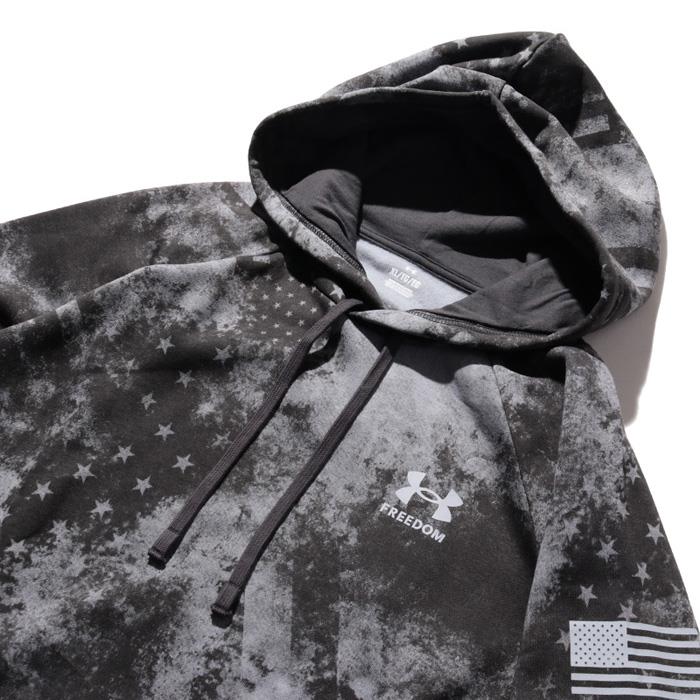 【bb1020】大きいサイズ メンズ UNDER ARMOUR アンダーアーマー フリース ラグラン プルオーバー パーカー Freedom Rival Fleece Amp Hoodie USA直輸入 1379211-010