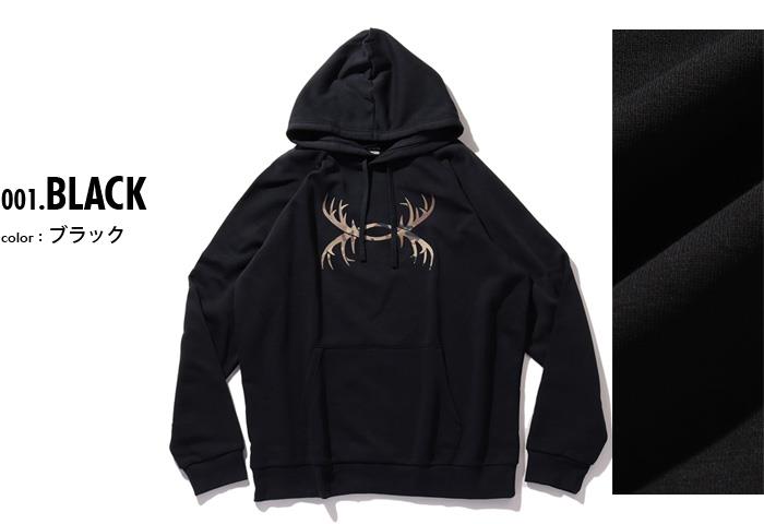 【bb1020】大きいサイズ メンズ UNDER ARMOUR アンダーアーマー フリース ラグラン プルオーバー パーカー Rival Fleece Antler Hoodie USA直輸入 1380258-001