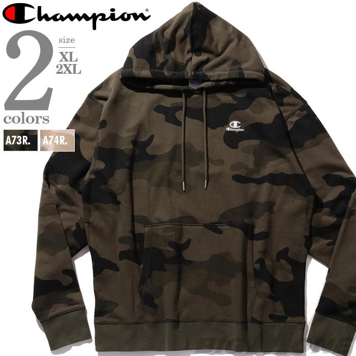 CHAMPION 迷彩柄 カモフラ プルオーバーパーカー サイズXL