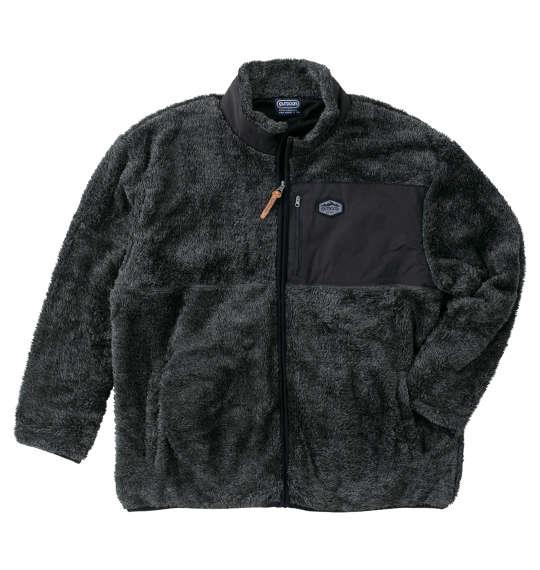 【max8】大きいサイズ メンズ OUTDOOR PRODUCTS ボア フリース 裏メッシュ ジャケット グレー 1253-3322-1 3L 4L 5L 6L 7L 8L