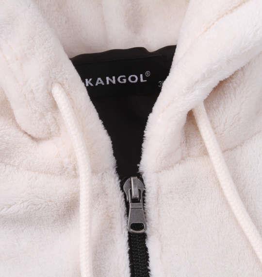 【max8】大きいサイズ メンズ KANGOL シルキー フリース ジャケット オフホワイト 1278-3652-1 3L 4L 5L 6L 8L