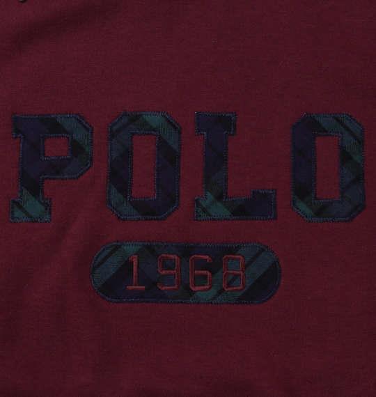 大きいサイズ メンズ POLO BCS 裏起毛チェックロゴ プル パーカー エンジ 1278-3657-3 3L 4L 5L 6L 8L