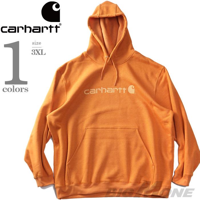 【AS1006】大きいサイズ メンズ CARHARTT カーハート ルーズフィット プルオーバー パーカー Loose Fit Midweight Logo Graphic Sweatshirt USA直輸入 100074