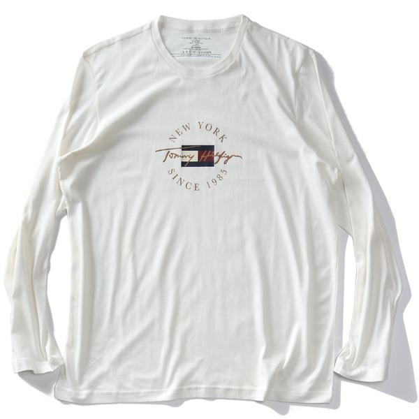 大きいサイズ メンズ TOMMY HILFIGER トミーヒルフィガー ロゴプリント 長袖 Tシャツ USA直輸入 09t4329