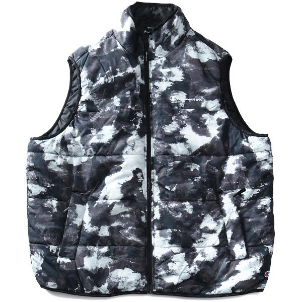 大きいサイズ メンズ Champion チャンピオン 総柄 中綿 ベスト AOP PUFFER VEST USA直輸入 v4729-awqr