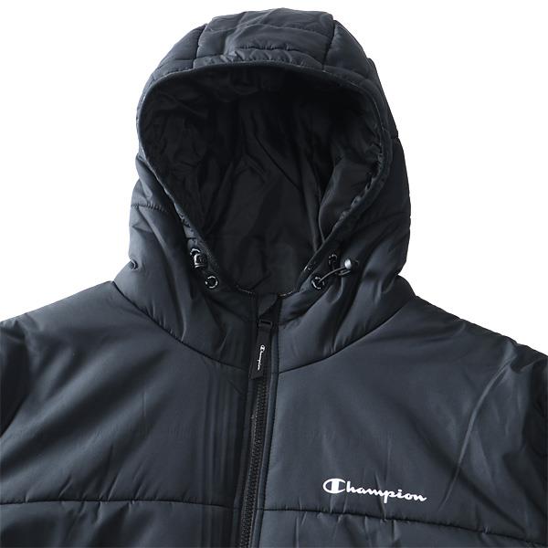 大きいサイズ メンズ Champion チャンピオン フーデッド 中綿 ジャケット PUFFER JACKET USA直輸入 v74728-003