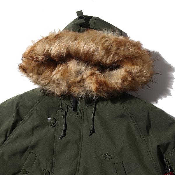 大きいサイズ メンズ ALPHA INDUSTRIES アルファインダストリーズ N-3B 中綿 フーデッド ジャケット USA直輸入 193128