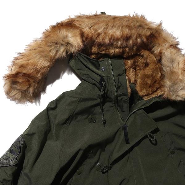 大きいサイズ メンズ ALPHA INDUSTRIES アルファインダストリーズ N-3B 中綿 フーデッド ジャケット USA直輸入 193128