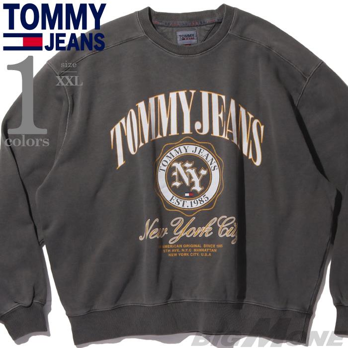 大きいサイズ メンズ TOMMY JEANS トミージーンズ ロゴプリント トレーナー USA直輸入 dm0dm17798