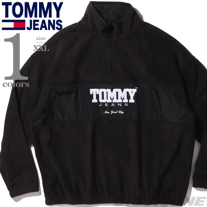 大きいサイズ メンズ TOMMY JEANS トミージーンズ ハーフジップ トレーナー USA直輸入 dm0dm17803