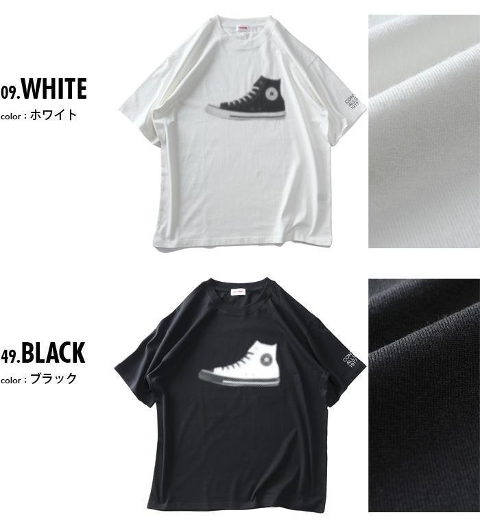 大きいサイズ メンズ CONVERSE コンバース シューズプリント 半袖 Tシャツ 春夏新作 4260-7112