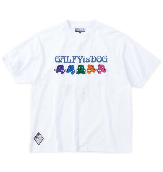 大きいサイズ メンズ GALFY 半袖 Tシャツ ホワイト 1258-4260-1 3L 4L 5L 6L