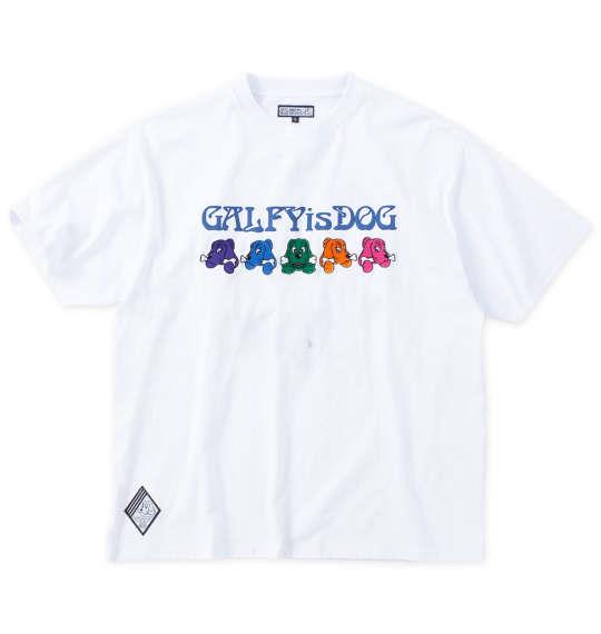 大きいサイズ メンズ GALFY 半袖 Tシャツ ホワイト 1258-4260-1 3L 4L 5L 6L