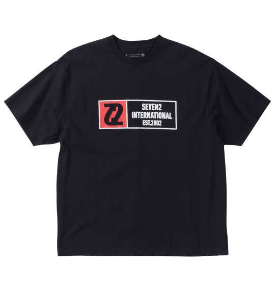 【max8】大きいサイズ メンズ SEVEN2 天竺 半袖 Tシャツ ブラック 1268-4211-2 3L 4L 5L 6L 8L