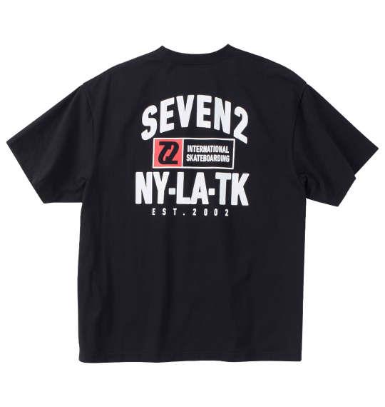 【max8】大きいサイズ メンズ SEVEN2 天竺 半袖 Tシャツ ブラック 1268-4211-2 3L 4L 5L 6L 8L