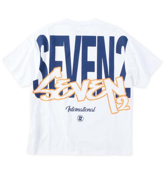 大きいサイズ メンズ SEVEN2 天竺 半袖 Tシャツ ホワイト 1268-4212-1 3L 4L 5L 6L 8L