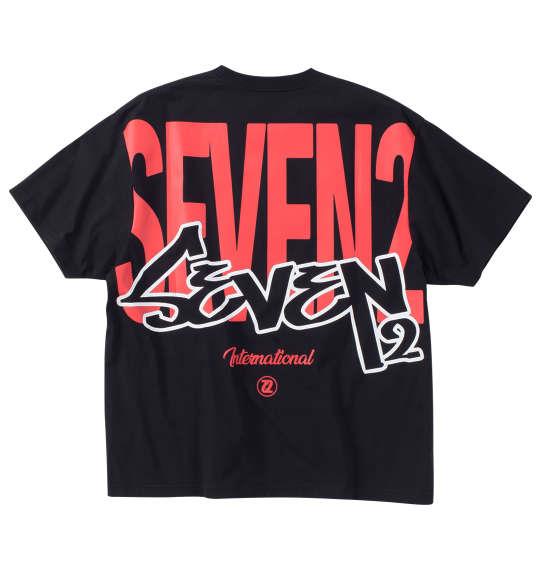 【max8】大きいサイズ メンズ SEVEN2 天竺 半袖 Tシャツ ブラック 1268-4212-2 3L 4L 5L 6L 8L