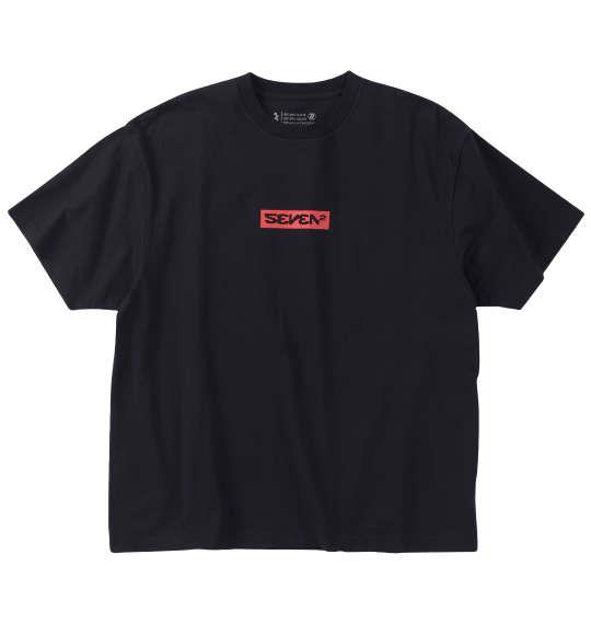 【max8】大きいサイズ メンズ SEVEN2 天竺 半袖 Tシャツ ブラック 1268-4212-2 3L 4L 5L 6L 8L