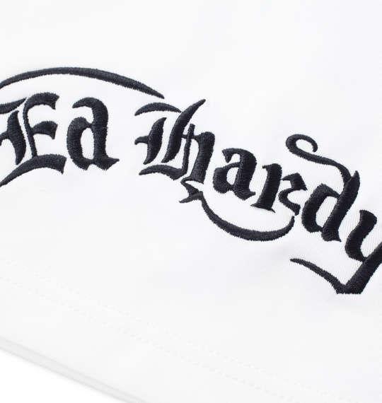 【max8】大きいサイズ メンズ Ed Hardy ゼブラ フェイクファー ライン 半袖 ジャージ セット ホワイト 1278-4517-1 3L 4L 5L 6L 8L