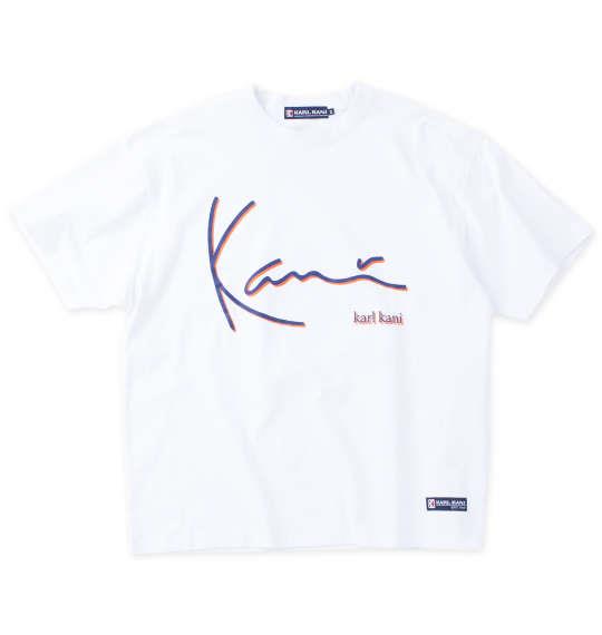 【max8】大きいサイズ メンズ KARL KANI 天竺 半袖 Tシャツ ホワイト 1278-4550-1 3L 4L 5L 6L 8L