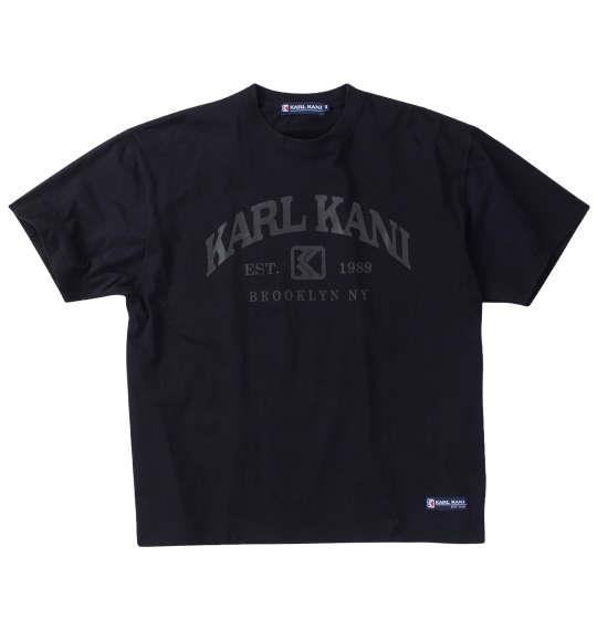 【max8】大きいサイズ メンズ KARL KANI 天竺 半袖 Tシャツ ブラック 1278-4551-2 3L 4L 5L 6L 8L