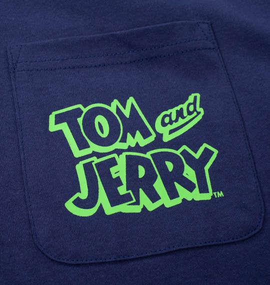 【max8】大きいサイズ メンズ TOM and JERRY 天竺プリントポケット付 半袖 Tシャツ ネイビー 1278-4560-1 3L 4L 5L 6L 8L