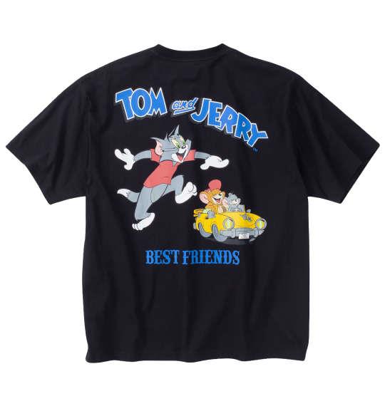 【max8】大きいサイズ メンズ TOM and JERRY 天竺プリントポケット付 半袖 Tシャツ ブラック 1278-4560-2 3L 4L 5L 6L 8L