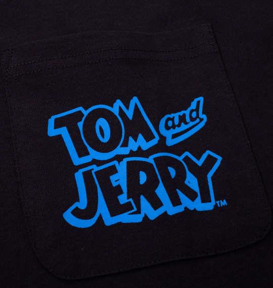 【max8】大きいサイズ メンズ TOM and JERRY 天竺プリントポケット付 半袖 Tシャツ ブラック 1278-4560-2 3L 4L 5L 6L 8L