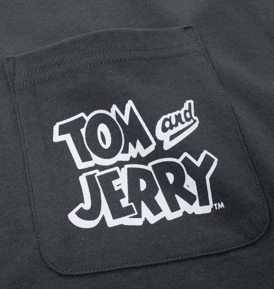 【max8】大きいサイズ メンズ TOM and JERRY 天竺プリントポケット付 半袖 Tシャツ チャコール 1278-4561-2 3L 4L 5L 6L 8L