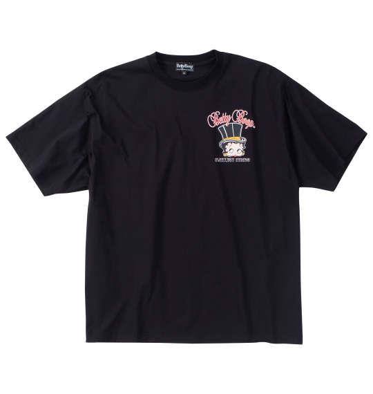 【max8】大きいサイズ メンズ BETTY BOOP 天竺プリント 半袖 Tシャツ ブラック 1278-4565-2 3L 4L 5L 6L 8L