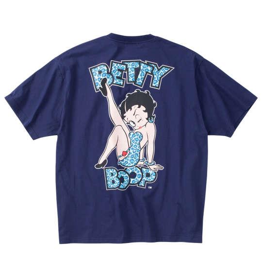 【max8】大きいサイズ メンズ BETTY BOOP 天竺プリントポケット付 半袖 Tシャツ ネイビー 1278-4566-1 3L 4L 5L 6L 8L