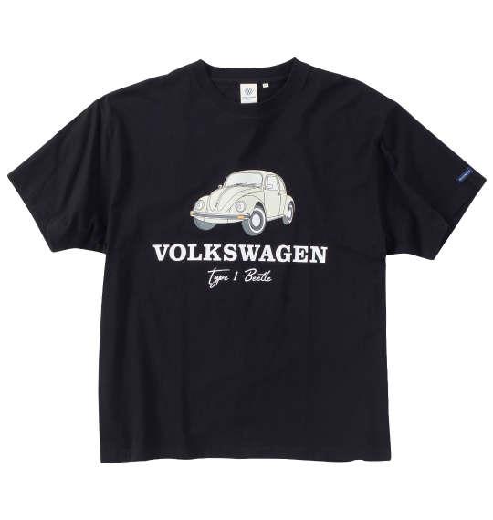 【max8】大きいサイズ メンズ VOLKSWAGEN 天竺 半袖 Tシャツ ブラック 1268-4200-2 3L 4L 5L 6L 8L