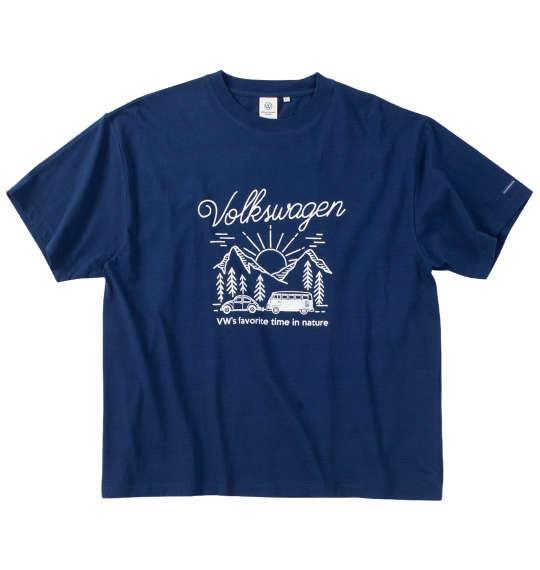 【max8】大きいサイズ メンズ VOLKSWAGEN 天竺 半袖 Tシャツ ネイビー 1268-4202-2 3L 4L 5L 6L 8L