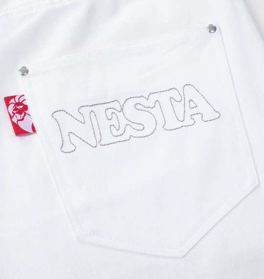 大きいサイズ メンズ NESTA BRAND デニム ロング パンツ ホワイト 1274-4216-1 100 110 120 130 140 150 160