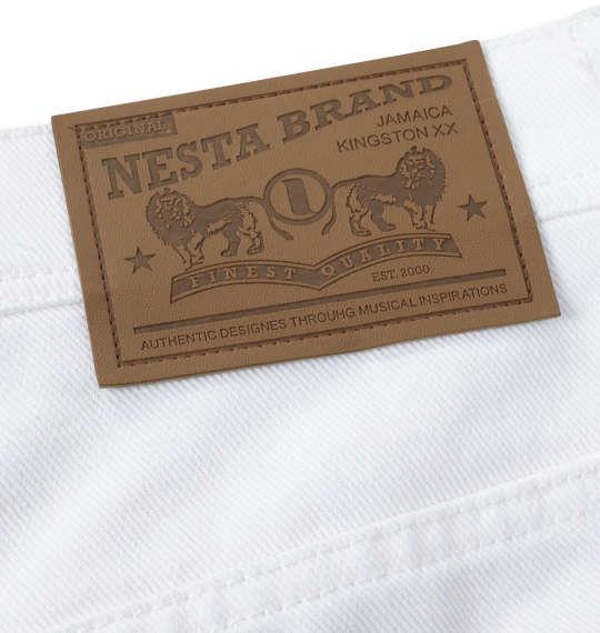 大きいサイズ メンズ NESTA BRAND デニム ロング パンツ ホワイト 1274-4216-1 100 110 120 130 140 150 160