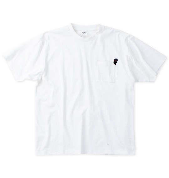 【max8】大きいサイズ メンズ FUN for modemdesign オジサンワンポイント刺繍 胸ポケット付 半袖 Tシャツ ホワイト 1278-4217-1 3L 4L 5L 6L 8L