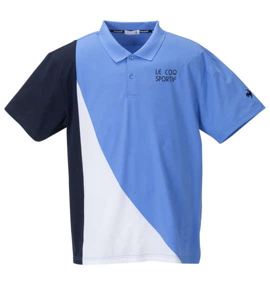 大きいサイズ メンズ LE COQ SPORTIF ヘランカサンスクリーン 半袖 襟付 シャツ ブルー 1278-4221-2 3L 4L 5L 6L