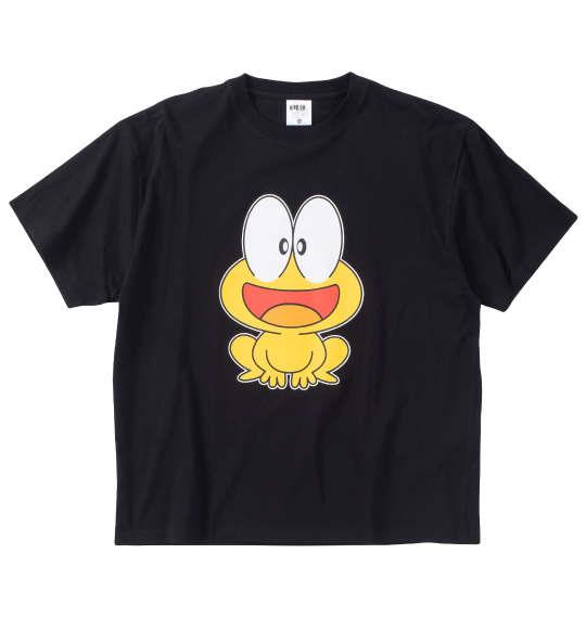 【max8】大きいサイズ メンズ ど根性ガエル 天竺 半袖 Tシャツ ブラック 1278-4235-2 3L 4L 5L 6L 8L