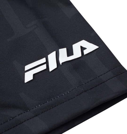 大きいサイズ メンズ FILA GOLF 総柄モックネック 半袖 シャツ ブラック 1278-4255-2 3L 4L 5L 6L