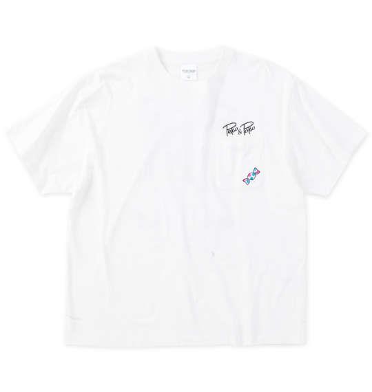 【max8】大きいサイズ メンズ PeKo&PoKo 天竺ポケット付 半袖 Tシャツ ホワイト 1278-4266-1 3L 4L 5L 6L 8L