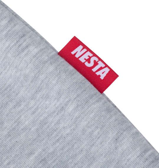 【max8】大きいサイズ メンズ NESTA BRAND ミニ裏毛 半袖 フルジップ パーカー ミックスグレー 1278-4502-1 3L 4L 5L 6L 8L