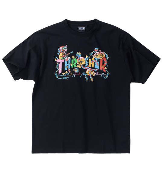 【max8】大きいサイズ メンズ THRASHER devil's Music 半袖 Tシャツ ブラック 1278-4564-2 3L 4L 5L 6L 8L