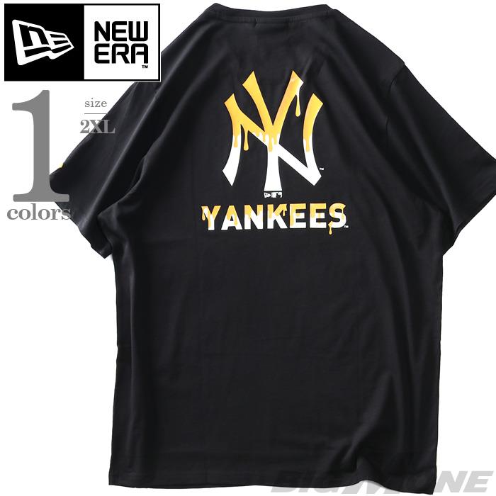 大きいサイズ メンズ NEW ERA ニューエラ MLBドリップロゴ バックプリント 半袖 Tシャツ ニューヨークヤンキース YANKEES USA直輸入 60332179