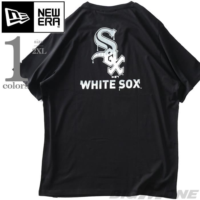 【SB0322】大きいサイズ メンズ NEW ERA ニューエラ MLBドリップロゴ バックプリント 半袖 Tシャツ ホワイトソックス WHITE SOX USA直輸入 60332185